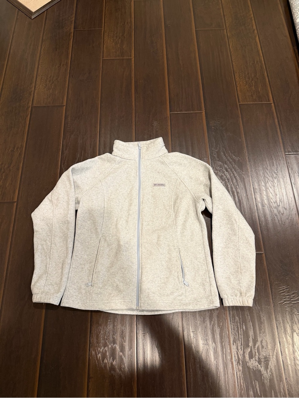 Columbia Heather Gray Full-Zip Fleece Jacket